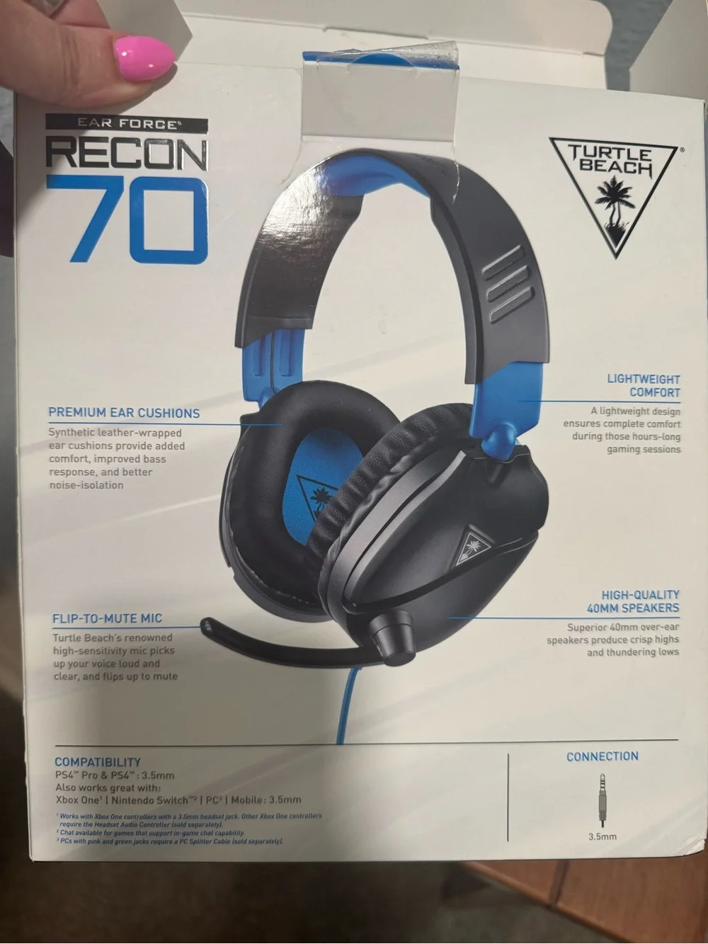 Turtle Beach Recon 70 Wired Gaming Headset - Black and Blue